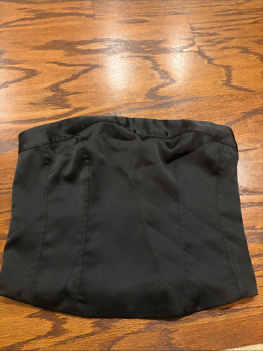 wild fable Black Strapless Crop Top